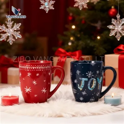 クリスマスストーンウェアマグカップ