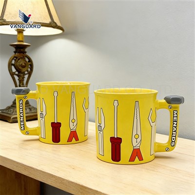 エンボス加工されたセラミックカスタムツールマグカップ