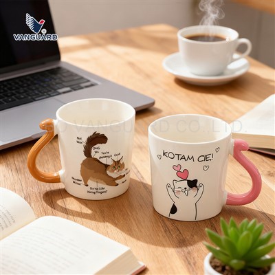 ノベルティかわいい猫コーヒーマグ
